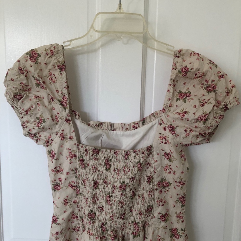 Petal and Pup Isobelle Floral Puff Sleeve cottagecore Mini Sundress size small - Picture 5 of 9